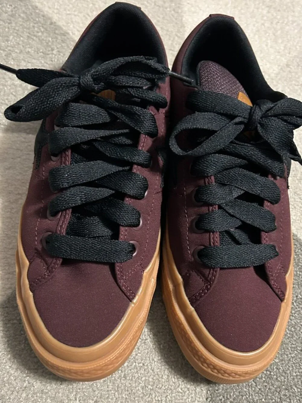 Converse One Star Puffed Bloodstone/Black/Gum Skate Sneaker Men's 9/Women's 10.5